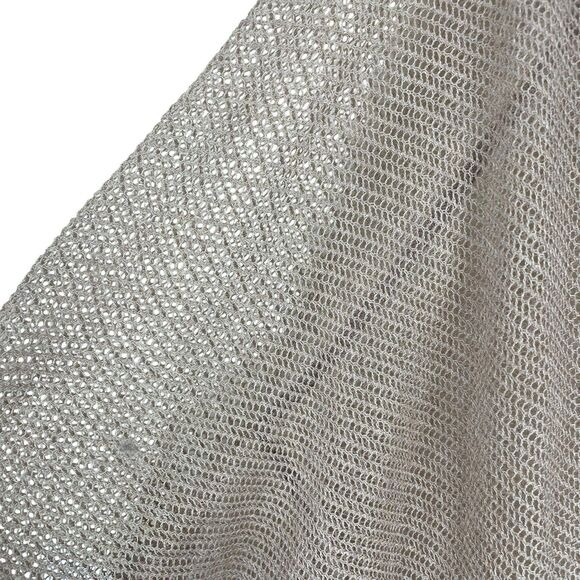 ALL SAINTS Bishi Cowl Neck Mesh Top Size S Beige Sheer - Picture 4 of 6